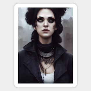 Diesel Goth Woman Infected Sticker